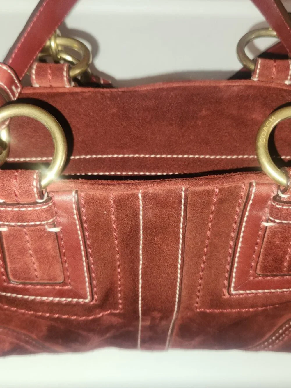 Vintage Y2K Coach Soho Mia - Burgundy Suede Style 10061 Y2K Pristine
